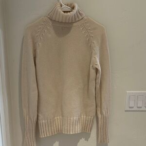 Banana Republic 100% Cashmere Turtleneck Sweater, Ivory, Medium